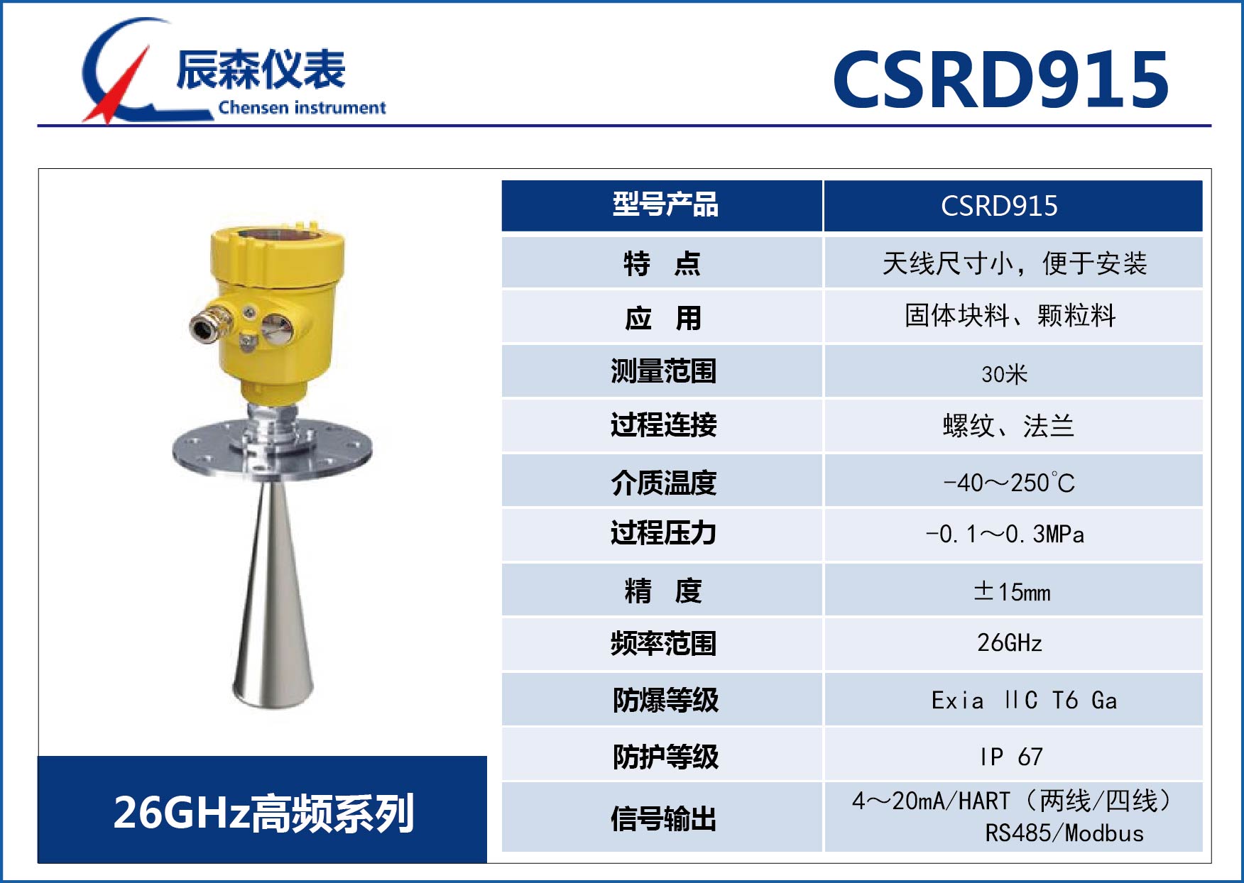 高頻雷達(dá)式物位計(jì)CSRD915