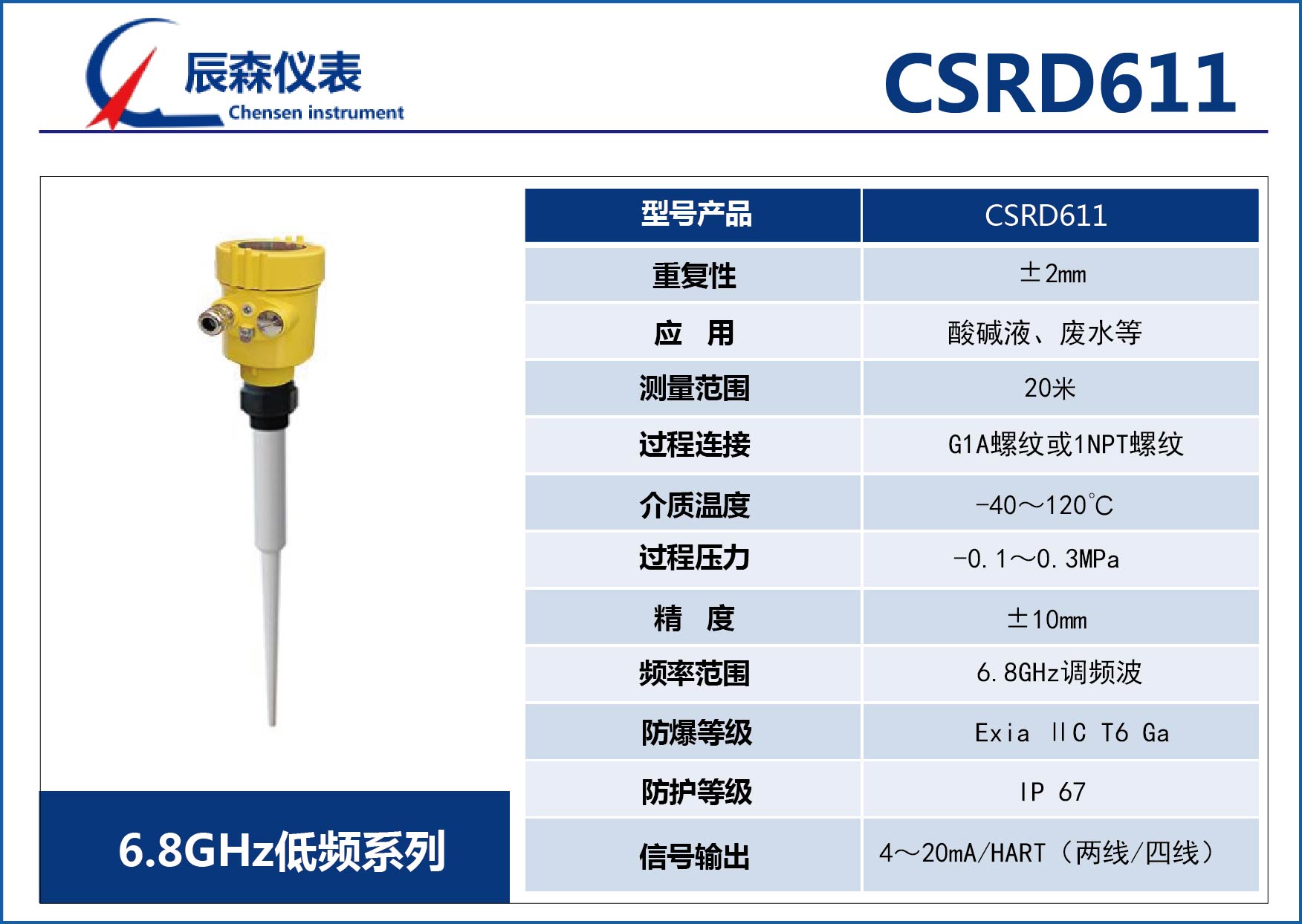 低頻雷達(dá)物位計(jì)CSRD611