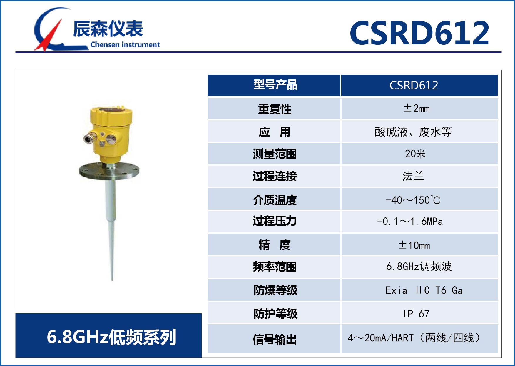 低頻雷達(dá)物位計CSRD612